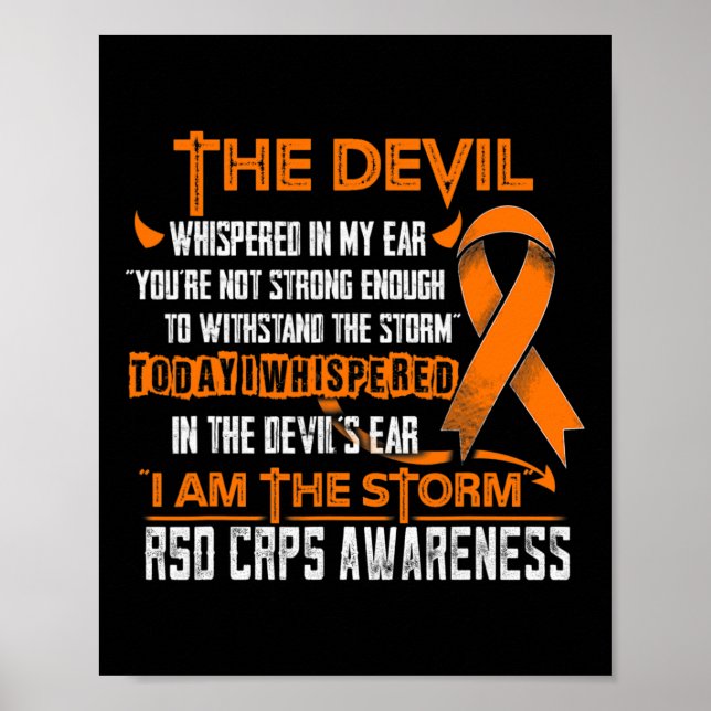 Poster Rsd Crps Consciência Eu Sou O Diabo Da Tempestade (Frente)