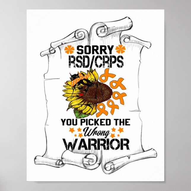 Poster Rsd Crps Você Pegou O Presente De Guerreiro Errado (Frente)