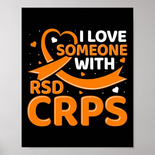 Poster RSDCRPS Orange Ribbon Complex Regional Pain Syndro (Frente)