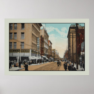 Poster Rua 1914, Toronto, Canadá da rainha do vintage