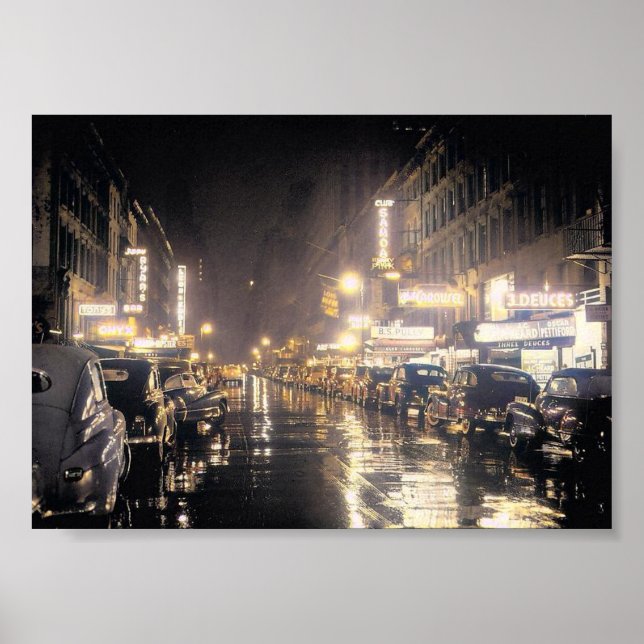 Poster Rua 52, Nova Iorque, Vintage (Frente)