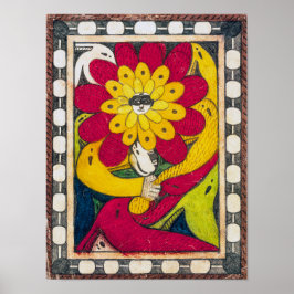 Poster Rua Adolf-Throne, Flor Rosto | Adolf Wö lfli |