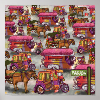 Pôster Rua asiática ocupada