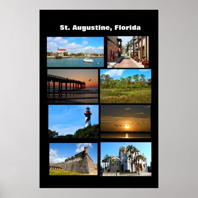 Poster Rua. Augustine Beach, Flórida (Frente)
