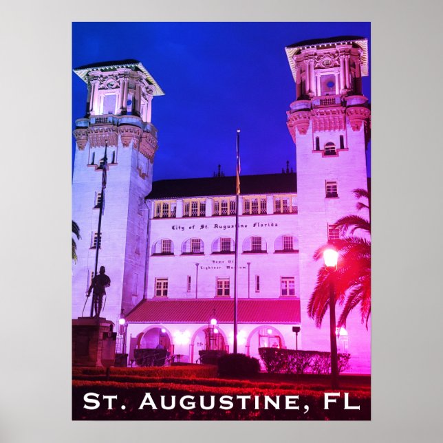 Poster Rua. Augustine, FL - Hotel Alcazar (Frente)