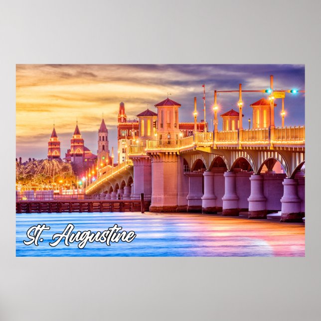 Poster Rua. Augustine, Florida, EUA (Frente)
