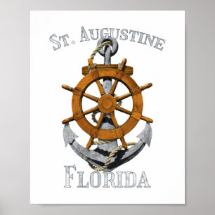 Poster Rua: Augustine Florida Vacsing Anchor Hel Náutico