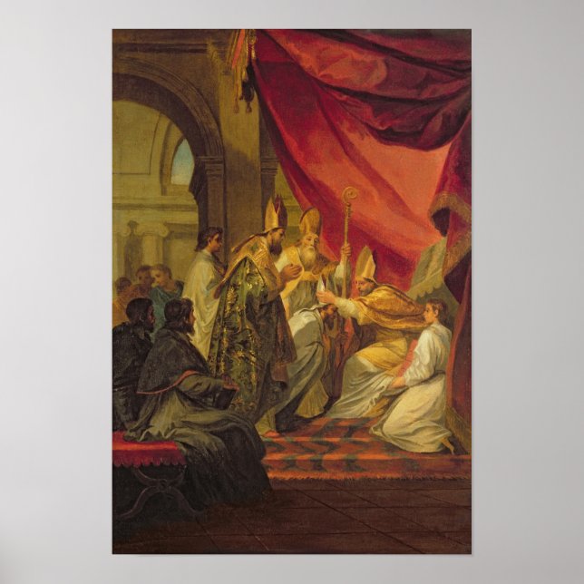 Pôster Rua, Augustine ordenado como o Bispo (Frente)