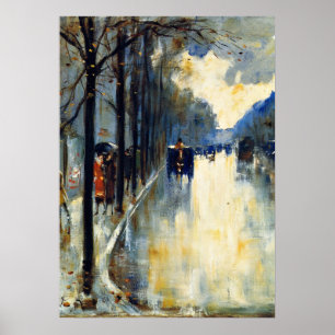 Poster Rua Berlim em Late Fall, pintura de safra