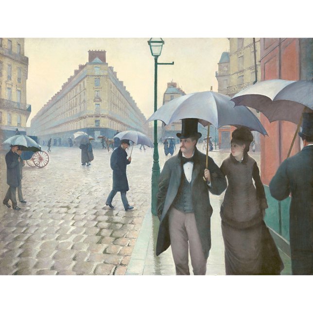 Poster Rua Caillebotte Paris em tempo chuvoso CC0706 (Criador carregado)