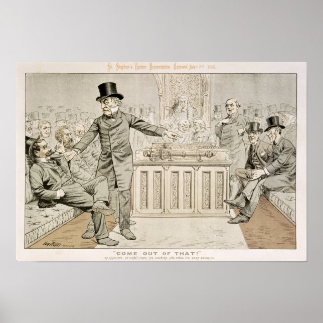 Pôster rua. Cartoon de Apresentação de Revisão de Stephen (Frente)