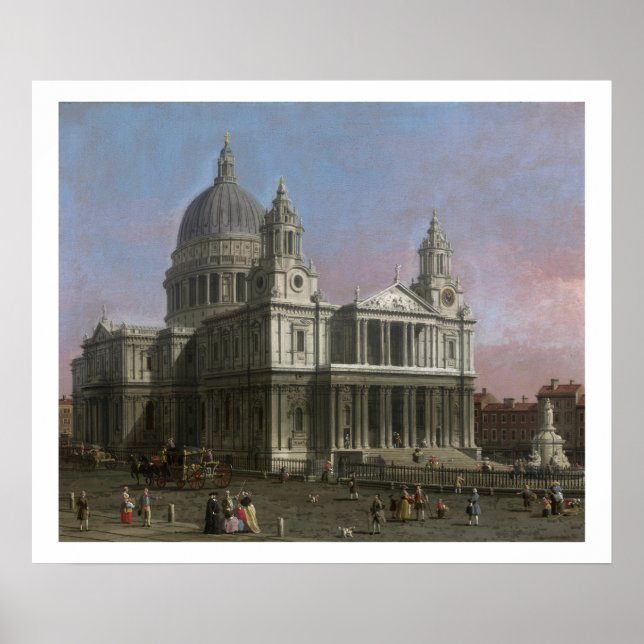 Poster Rua. Catedral de Paul, 1754 (petróleo na canvas) (Frente)