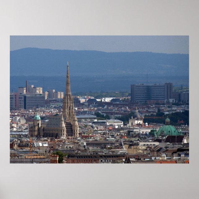 Pôster Rua. Catedral de Stephen, Viena Áustria (Frente)