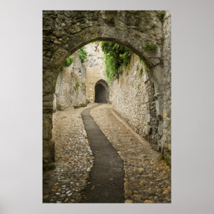 Pôster Rua Cobblestone, Cinza, França