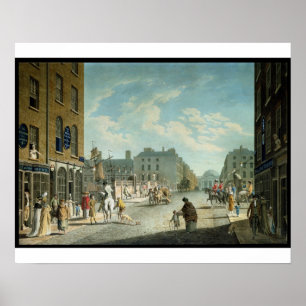 Pôster Rua com a troca real, Dublin do Capel, 1800