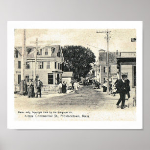 Poster Rua comercial, Provincetown, 1905