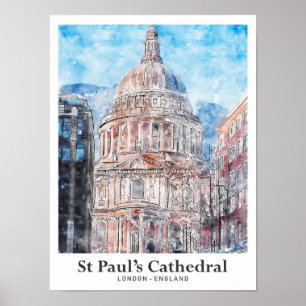 Poster Rua da Catedral de Paul, Viagem de Londres