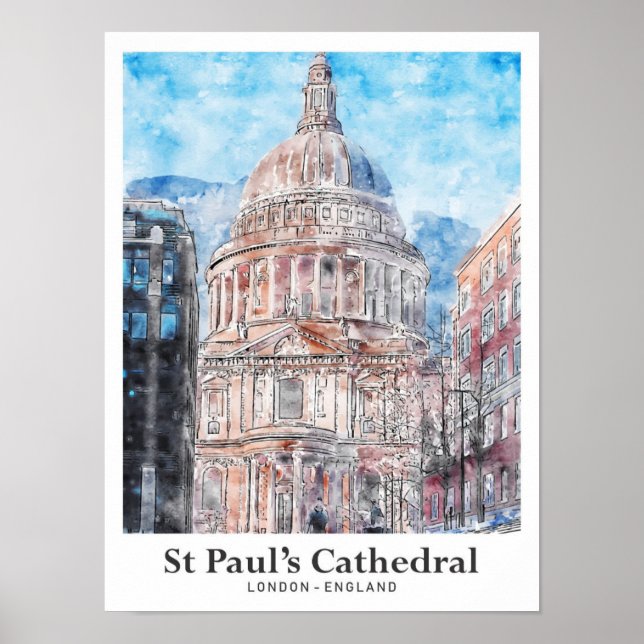 Poster Rua da Catedral de Paul, Viagem de Londres (Frente)