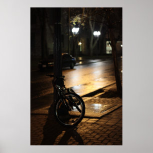 Poster Rua da cidade à noite