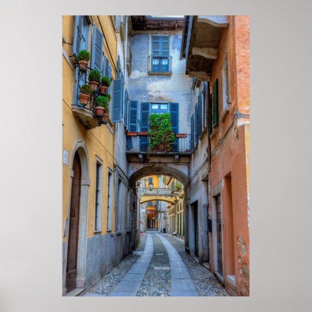 Poster Rua da cidade estreita, Itália (Frente)