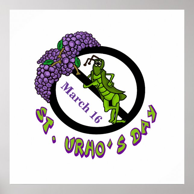 Pôster Rua de Ban de Gafanhoto do Dia de Urho (Frente)