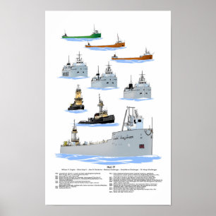 Poster Rua de barcaça dos Lagos excelentes. História do D