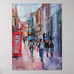 Poster Rua de Carnaby do dia chuvoso