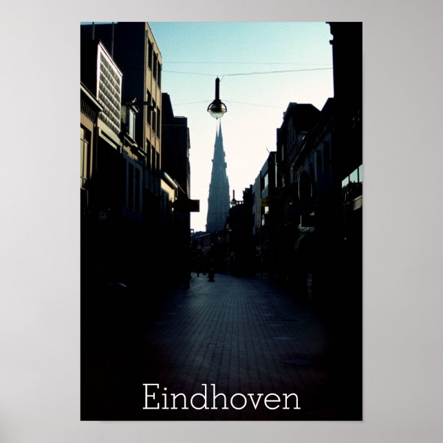 Poster Rua de Eindhoven & Catharinakerk, Holanda (Frente)