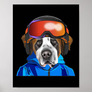 Poster Rua de esquiador, bolso Bernard Snowboard