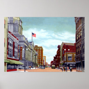 Pôster Rua de Fort Wayne Indiana Calhoun