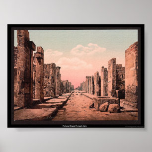 Pôster Rua de Fortuna, Pompeii, Italia