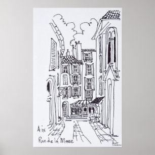 Poster Rua de la Masse Aix en Provence, França