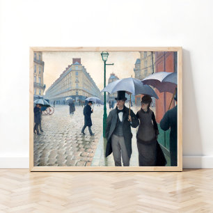 Poster Rua de Paris; Dia Chuvoso de Gustave Caillebotte