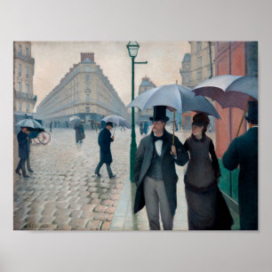 Poster Rua de Paris em Dia Chuvoso (1877) por Gustave Cai