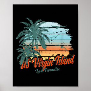 Poster Rua de praia da Virgin Island, Thomas Shirt Perdeu