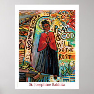 Poster Rua de sala de aula católica Josephine Bakhita