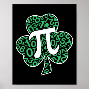 Poster Rua de Shamrock Pi Day, Dia de Patrick e Matemátic