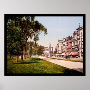 Poster Rua de Tremont em Boston, MÃES 1900