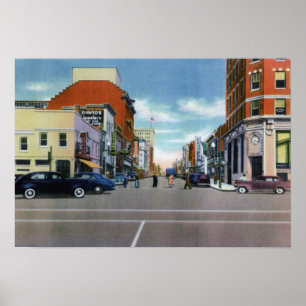 Pôster Rua dianteira de Wilmington North Carolina