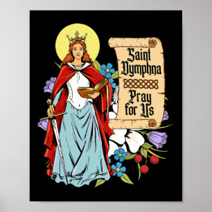 Poster Rua Dinfhna PPureza Lily Patron Santo Saúde Mental