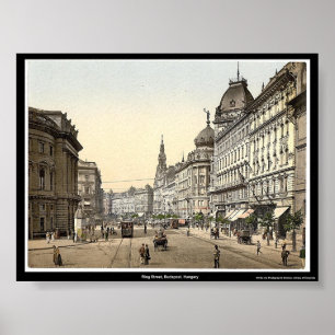 Poster Rua do anel, Budapest, Hungria