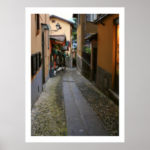 Poster Rua do Cobblestone em Bellagio