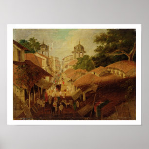 Poster Rua em Patna, c.1825 (óleo em canvas)