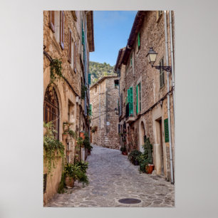 Poster Rua estreita da aldeia de Valldemossa - Maiorca