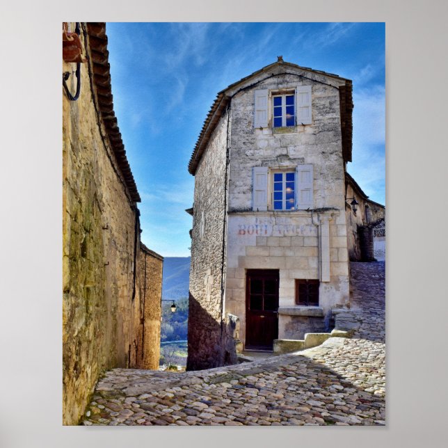 Poster Rua famosa de Lacoste City na França Europa (Frente)