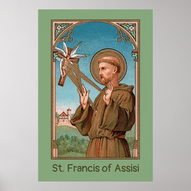 Poster Rua. Francis of Assisi, Pater Seraphicus (SAU 040) (Frente)