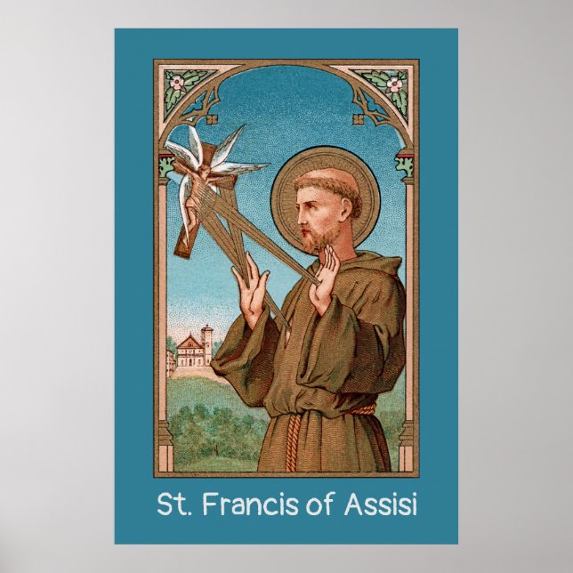 Poster Rua. Francis of Assisi, Pater Seraphicus (SAU 040) (Frente)