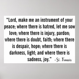 Poster Rua. Francis Prayer