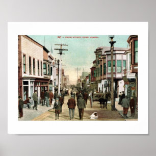 Poster Rua frontal, Nome, Alasca c1910 Vintage