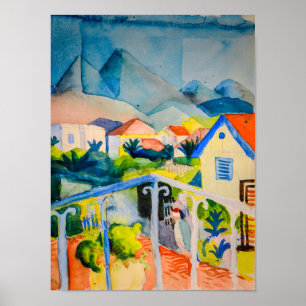 Poster Rua Germain perto de Tunis   Auguste Macke  